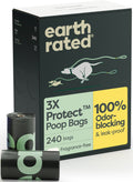 Odor-Blocking Dog Poop Bags Refill Rolls With 3X Protect Technology - 240 Bags